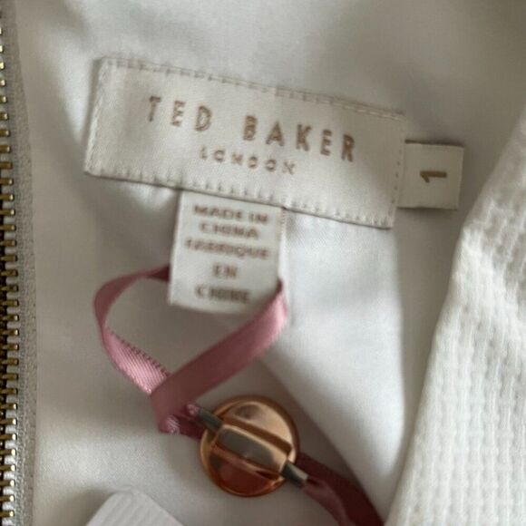 NWT Ted Baker Jamina Blue Beauty V Neck Slim Fit Tunic Dress Floral S-z 1, US-4 - Picture 5 of 16